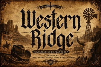 Discover Western Ridge Font's Rugged Creative Potential