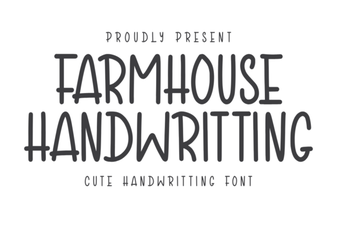 Farmhouse Handwriting Fonts for Rustic Design Projects