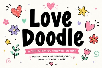 Creative Love Doodle Fonts for Your Diy Projects